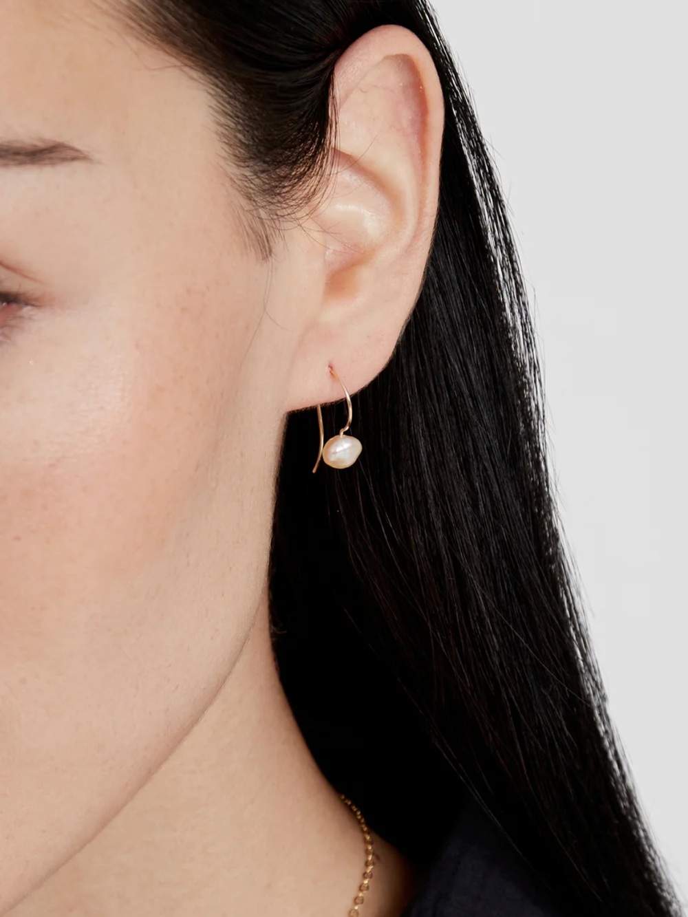 Chan Luu 14k Petite Keshi Pearl Earrings